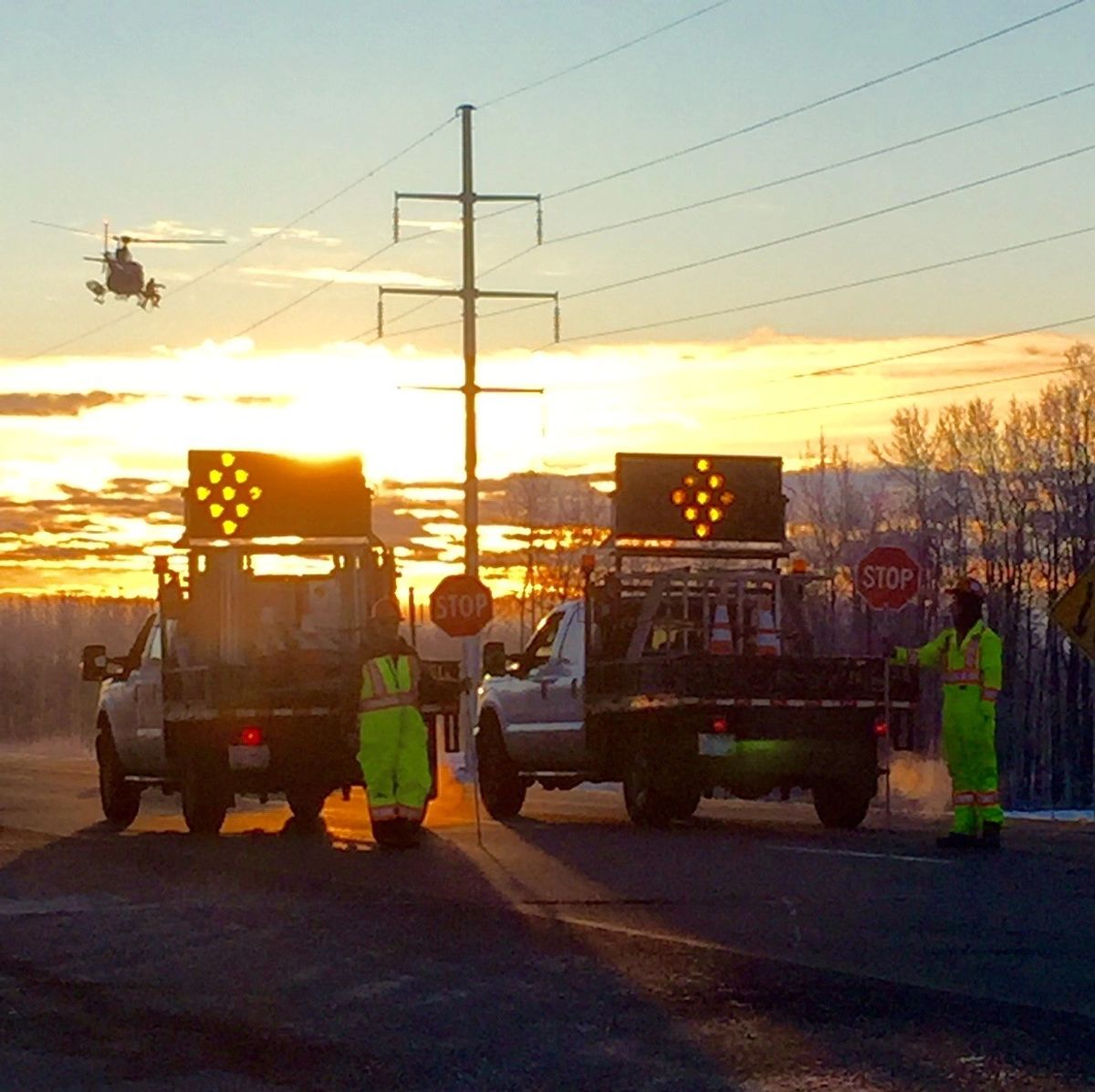 Alpine Utility Traffic Services crew on site